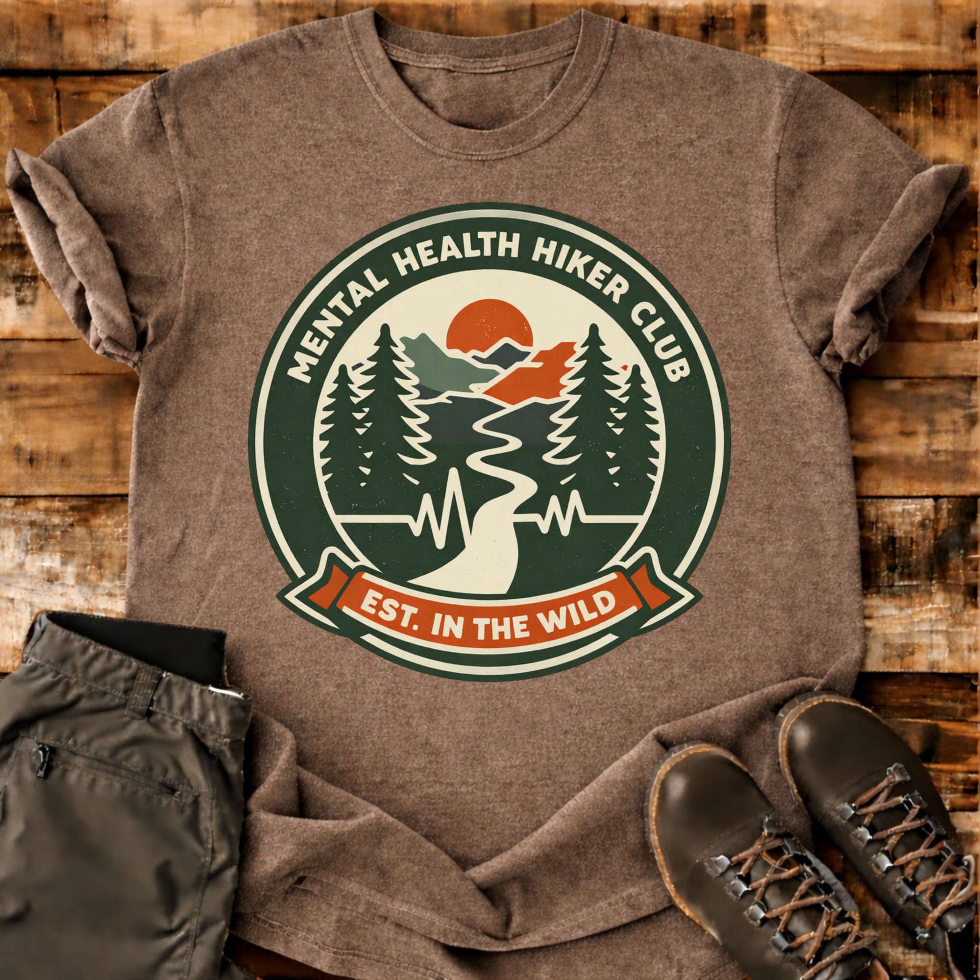 Mental Healther Hiker Club T-shirt