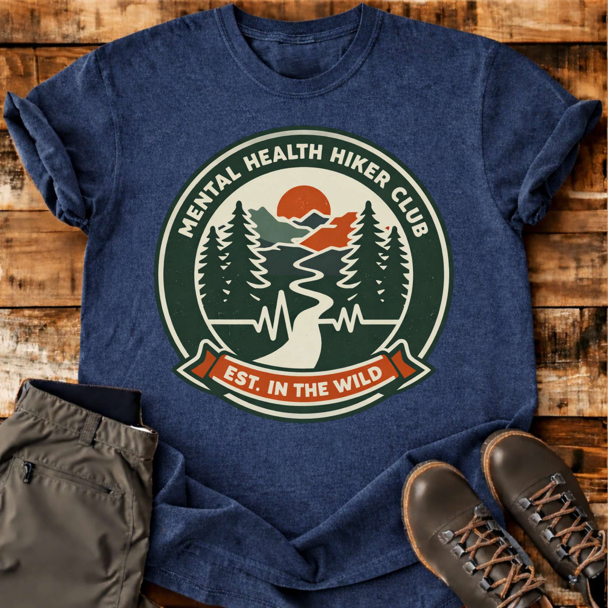 Mental Healther Hiker Club T-shirt