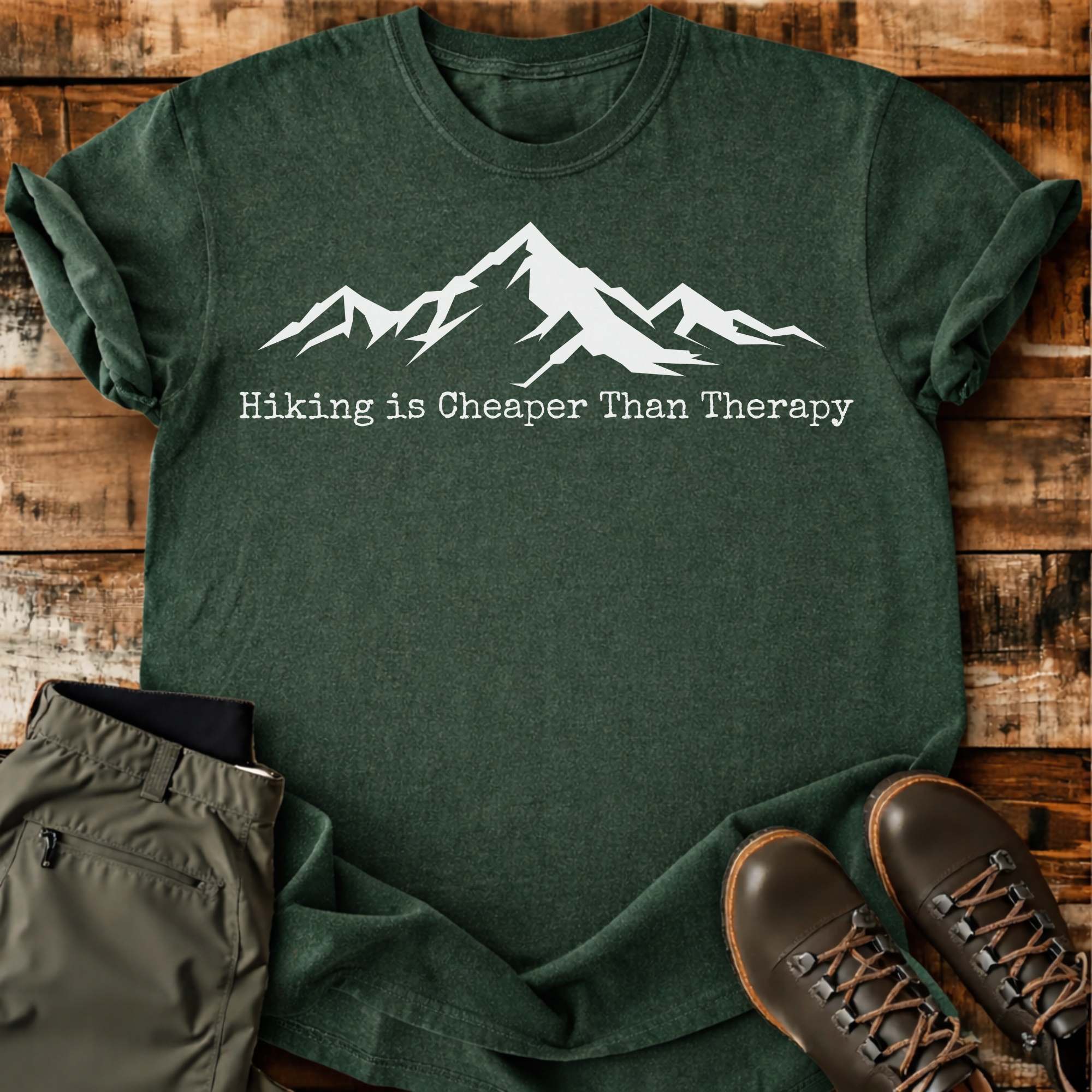 Hiking Is Cheaper Than Therapy T-shirt