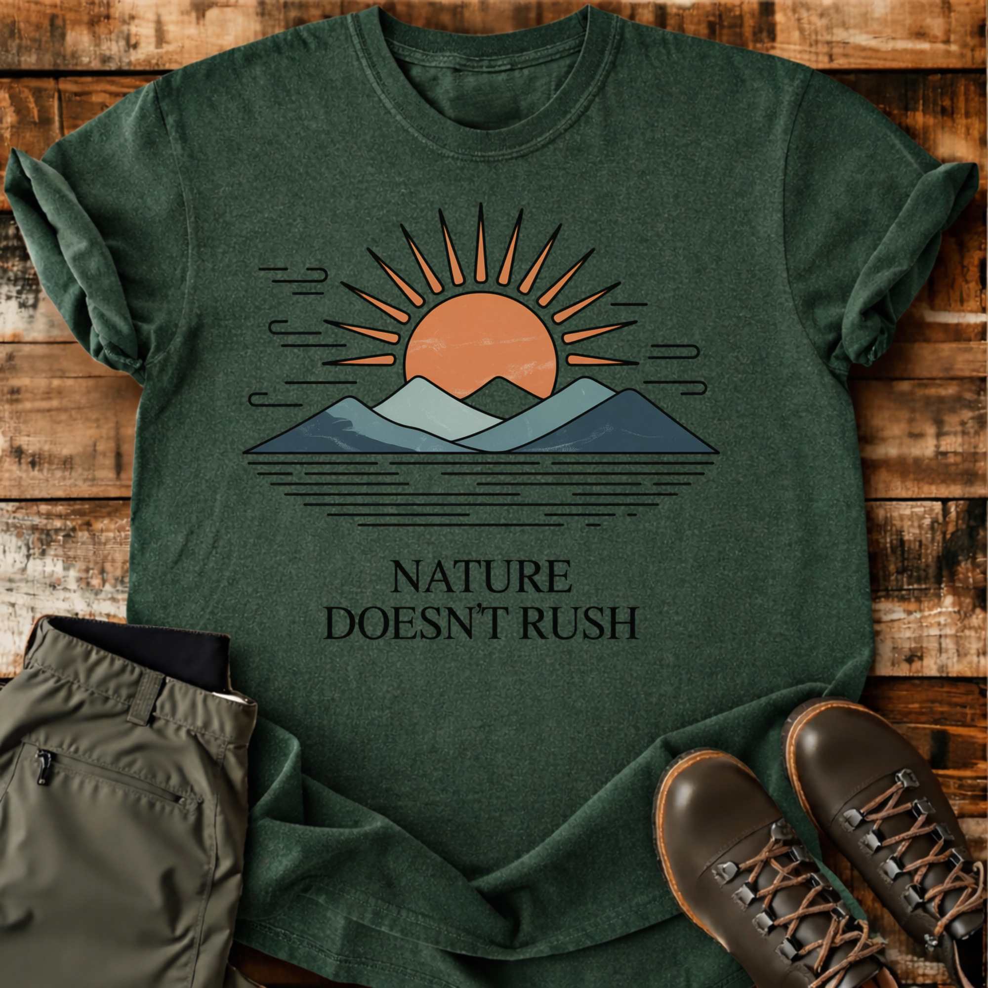 Nature Doesn't Rush T-shirt