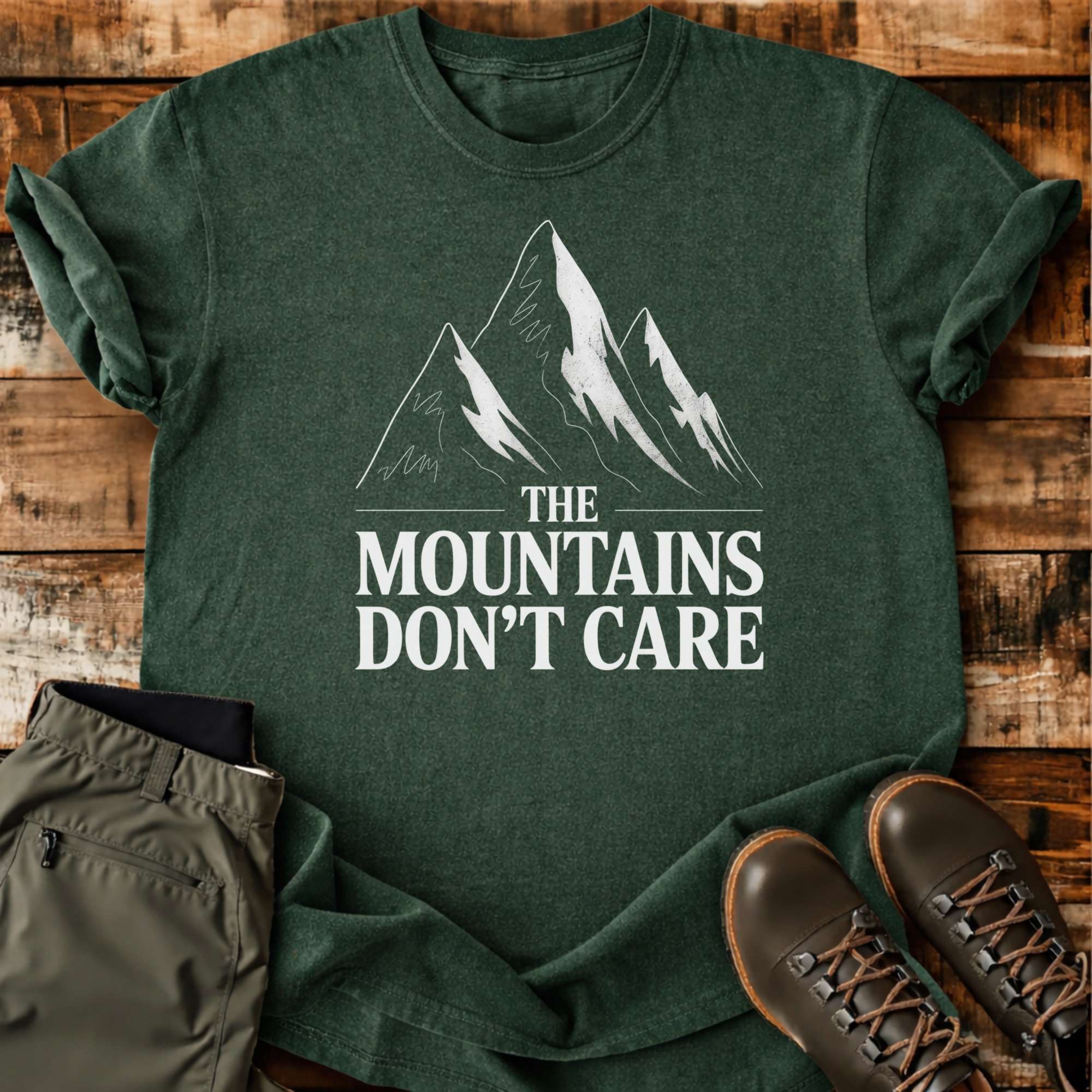 The Mountains Don't Care T-shirt